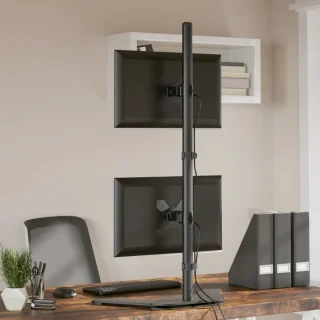 Kahe 34" monitori alus, püstine kahe monitori ekraanihoidik, topeltmonitoride lauaalus 5