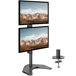 Kahe 34" monitori alus, püstine kahe monitori ekraanihoidik, topeltmonitoride lauaalus