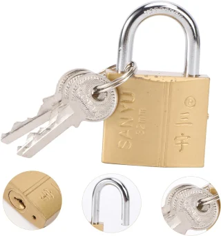 Tabalukk 38 mm, 3 tabaluku komplekt sama võtmega (keyed alike), tabalukukomplekt, väiksed tabalukud 5