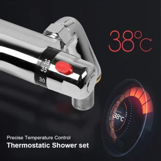 Termostaatsegisti vannisegisti ja alumise väljundiga dušile, termostaatiline dušisegisti, termostaatiline vannisegisti 4