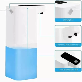 Automaatne seebidosaator 400 ml, elektriline vedelseebi dosaator, puutevaba seebipump 2