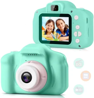 Laste digikaamera HD video jaoks, roheline mini lastekaamera, laste fotokaamera 2