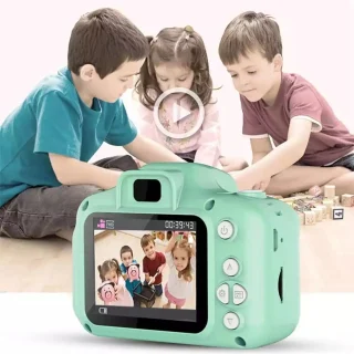 Laste digikaamera HD video jaoks, roheline mini lastekaamera, laste fotokaamera 3