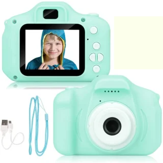 Laste digikaamera HD video jaoks, roheline mini lastekaamera, laste fotokaamera 1