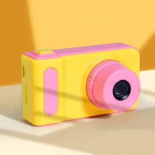 Lastel HD videokaamera, kollane mini laste digikaamera, laste digitaalne fotoaparaat 4