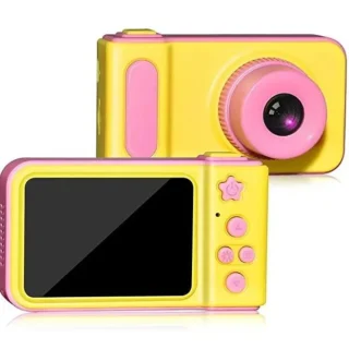 Lastel HD videokaamera, kollane mini laste digikaamera, laste digitaalne fotoaparaat