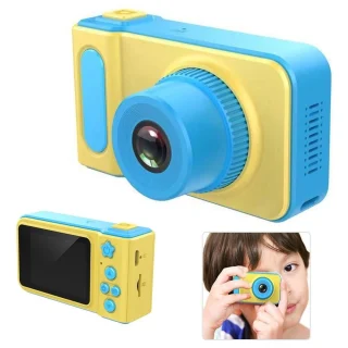 Lastel digitaalne HD videokaamera, kollane-sinine mini lastekaamera, laste fotokaamera 3