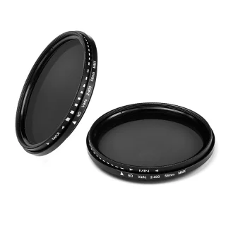 Muudetava tumedusega ND-filter 55 mm, ND2–400 astmega reguleeritav objektiivi filter, muudetav hallfilter objektiivile, reguleeritav neutraalhallfilter 2