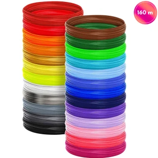 PLA helendav plastmass 3D-pliiatsile, 160 m, sõrmekaitsmega, FantasyHome, 3D-pliiatsi PLA täitepulk, 3D-pliiatsi plastmassniit 1