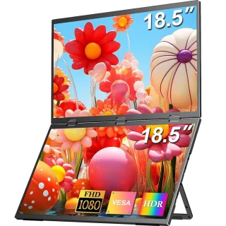 Sülearvuti kaheekraaniline monitor 18,5" 1920x1080, topeltmonitor sülearvutile, kaasaskantav kahe ekraaniga sülearvuti monitor 1