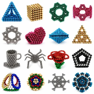 Magnetkuulid 5 mm, neodüümmagnetkuulid 216 tk, 5 mm magnetkuulid, neokuulid, magnetmõistatuskuulid 4