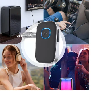 Bluetooth 5.0 helivastuvõtja, 3,5 mm AUX juhtmevaba audioadapter autosse, Bluetooth AUX vastuvõtja, Bluetooth audioadapter autosse 2