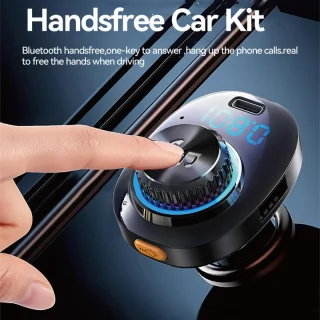 Bluetooth 5.0 auto FM-saatja koos laadijaga, juhtmeta raadioadapter autole, auto Bluetooth FM adapter 3