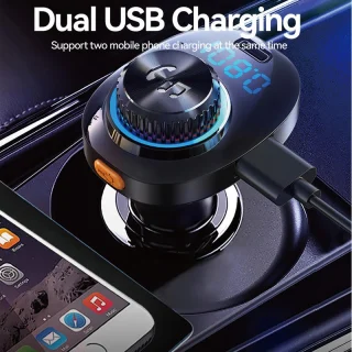 Bluetooth 5.0 auto FM-saatja koos laadijaga, juhtmeta raadioadapter autole, auto Bluetooth FM adapter 4