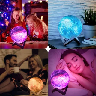 Kuu lamp 13 cm, 3D öölamp RGB valgusega, kuuvalguslamp, dekoratiivne kuuöölamp 2