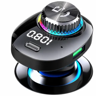 Bluetooth 5.0 auto FM-saatja koos laadijaga, juhtmeta raadioadapter autole, auto Bluetooth FM adapter