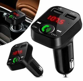 Bluetooth FM saatja autosse, auto FM saatja adapter Bluetooth-helile, Bluetoothiga autohelisüsteemi adapter, auto Bluetooth FM-raadiosaatja 2