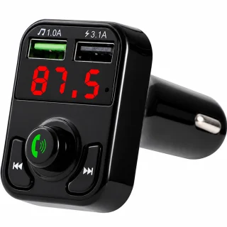 Bluetooth FM saatja autosse, auto FM saatja adapter Bluetooth-helile, Bluetoothiga autohelisüsteemi adapter, auto Bluetooth FM-raadiosaatja 1