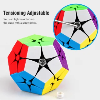 Megaminx 2x2 võlukuubik, kleebisteta kiirusmõistatuskube, megaminx puslekuubik, dodekaeedriline võlukuubik 3