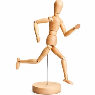 Puidust kunstniku mannekeen 33 cm, liigendatud inimfiguuri mudel joonistamiseks, puitfiguur, joonistusmannekeen 1
