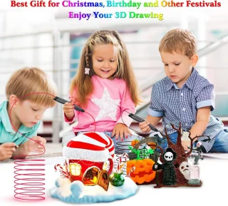3D-pliiatsi PLA filamentide komplekt 105 m, 21 värvi, 1,75 mm läbimõõt, sõrmekaitsmetega, 3D-pliiatsi täitefilament, PLA traat 3D-pliiatsile 4