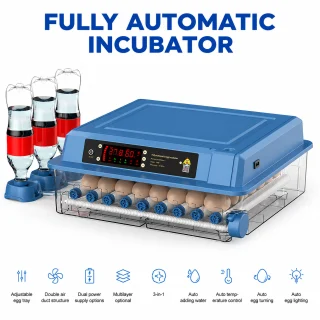 Munainkubaator 48 munale, professionaalne automaatne inkubaator munapöörajaga, täisautomaatne haudemasin, elektriline munahaudja 2