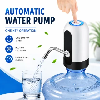 Elektriline veedosaator, valge veepump pudeliveele, elektriline veepudeli pump, laetav veedosaator 2