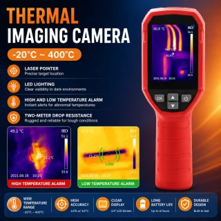 Termokaamera käsiseade 120x90, temperatuurivahemik -20 kuni 400 °C, soojuskaamera, infrapunakaamera 2