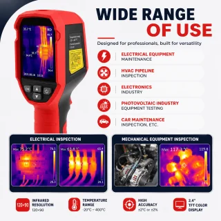 Termokaamera käsiseade 120x90, temperatuurivahemik -20 kuni 400 °C, soojuskaamera, infrapunakaamera 5