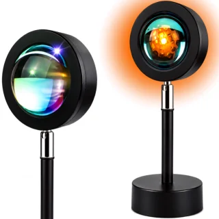 Päikeseloojangu projektorilamp, RGB LED-lamp päikesetõusu ja -loojangu efektiga, päikeseloojangu valguslamp, päikeseloojangu atmosfäärilamp