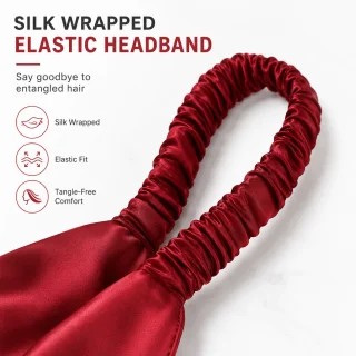 Magamismask punane siidist, silmamask, uneprillid 3