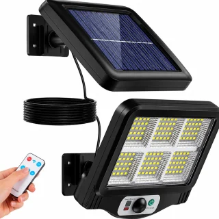 Päikeseenergial LED turvavalgusti 120 LED-iga, liikumisanduriga päikeselamp, päikesepatareiga liikumisandurvalgusti