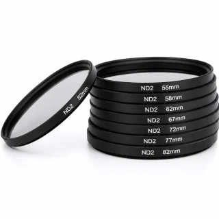 ND2 neutraliojo tankio filtras 67 mm, 1 žingsnio ND filtras, ND fotografavimo filtras, pilkas šviesos slopinimo filtras 1