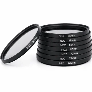 ND2 neutraus tankio filtras 55 mm, 1 žingsnio ND filtras, ND2 šviesos slopinimo filtras 1