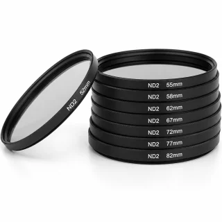 ND2 pilkoji filtro 52 mm, 1 žingsnio neutralios tankio objektyvo filtras, ND2 šviesos pritemdymo filtras 1