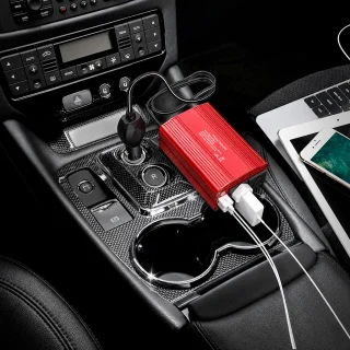 Automobilinis inverteris 150 W, 12 V į 220 V keitiklis, automobilio įtampos keitiklis, mašininis įtampos inverteris 5