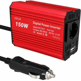 Automobilinis inverteris 150 W, 12 V į 220 V keitiklis, automobilio įtampos keitiklis, mašininis įtampos inverteris 1