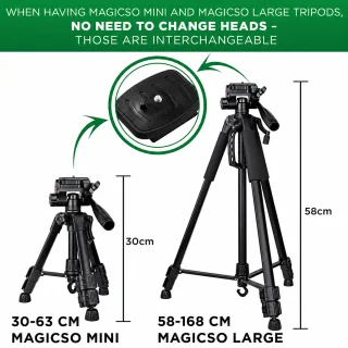 Fotoaparato mini trikojis, reguliuojamas 31–63 cm stovas, kompaktiškas sulankstomas trikojis, nešiojamas fotoaparato stovas 5