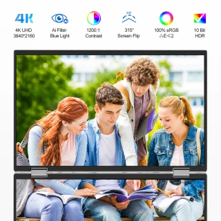 Divkāršs portatīvais monitors klēpjdatoram 15,6" 1920×1080, dubultais ekrāns ar diviem 15,6 collu displejiem, papildu portatīvais monitors klēpjdatoram, salokāms divu ekrānu displejs 5