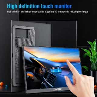Portatīvais IPS monitors, 13,3 collu pārnēsājamais displejs, 1920x1200 izšķirtspēja, portatīvais ekrāns klēpjdatoram, ārējais portatīvais monitors 5