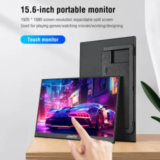 Portatīvais IPS monitors, 13,3 collu pārnēsājamais displejs, 1920x1200 izšķirtspēja, portatīvais ekrāns klēpjdatoram, ārējais portatīvais monitors 4
