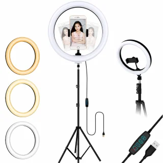 LED gredzenveida lampa ar statīvu 192 cm un telefona turētāju, gredzenveida gaisma ar trijkāja statīvu, LED ring light statīvs ar telefona turētāju