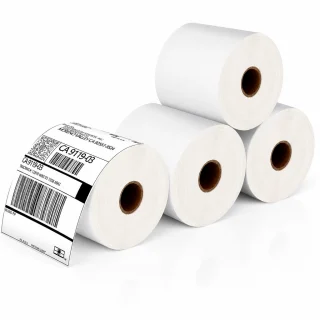 Termo etiķetes 100x150 mm, balta termo uzlīmju rulle ar 350 uzlīmēm, termo uzlīmju papīrs termoprinteriem, termo uzlīmes, etiķešu rullis 5