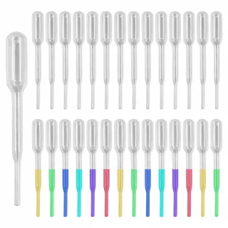 Pipetes 0,2 ml, 65 mm, komplekts 50 gab., laboratorijas pipetes, pilinātājpipetes 5