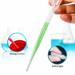 Pipetes 10 ml, 300 mm garas, komplekts 20 gab., laboratorijas pipetes, dozēšanas pipetes 2