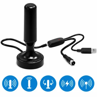 HDTV iekštelpu antena ar savienotāju, TV istabas antena, digitālās televīzijas iekštelpu antena 3