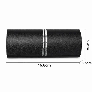 Brilles futrālis, melns ādas etuī brillēm, briļļu maciņš 5