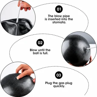 Pilates bumba 23 cm melna, mini pilates bumba fitnesam, vingrošanas bumba pilates treniņiem 2