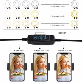 LED galda lampa ar telefona turētāju un elastīgu statīvu, lampa ar klipsi un USB barošanu, LED rakstāmgalda lampa ar telefona statīvu, LED lampa telefonam 2