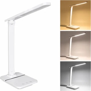 LED galda lampa ar USB uzlādi un iebūvētu lādētāju, LED rakstāmgalda lampa, LED darba galda lampa 2